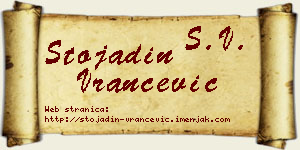 Stojadin Vrančević vizit kartica